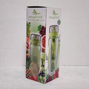 Fruit Infuser Water Bottle 32OZ Juice Shaker Sport w/ Flip Lid Anti-Slip Grips‎